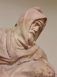 Detail van de Florence Pietà (detail)